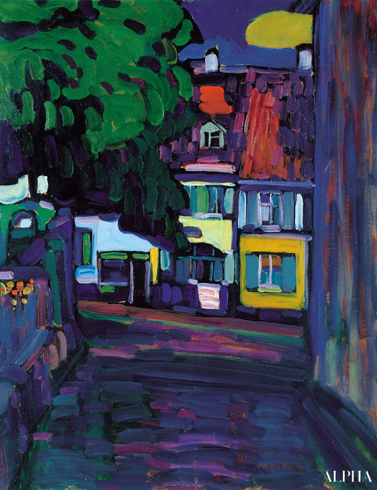 Maisons à Murnau sur Obermarkt - Vassily Kandinsky - Reproductions de tableaux et peintures haut de gamme