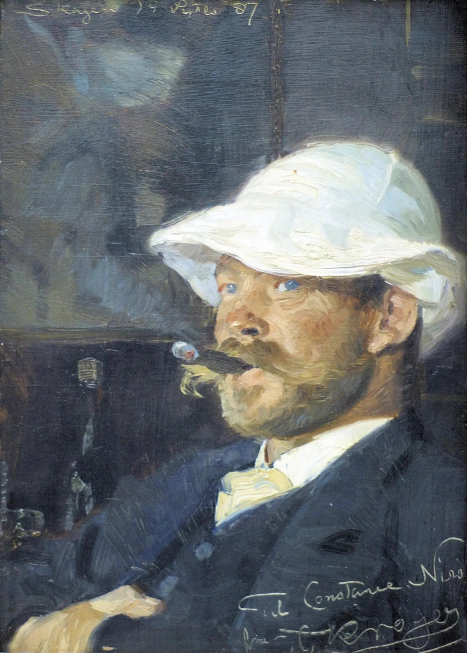 Maleren Thorvald Niss - Peder Severin Krøyer image 1 copie peinte à la main à l’huile