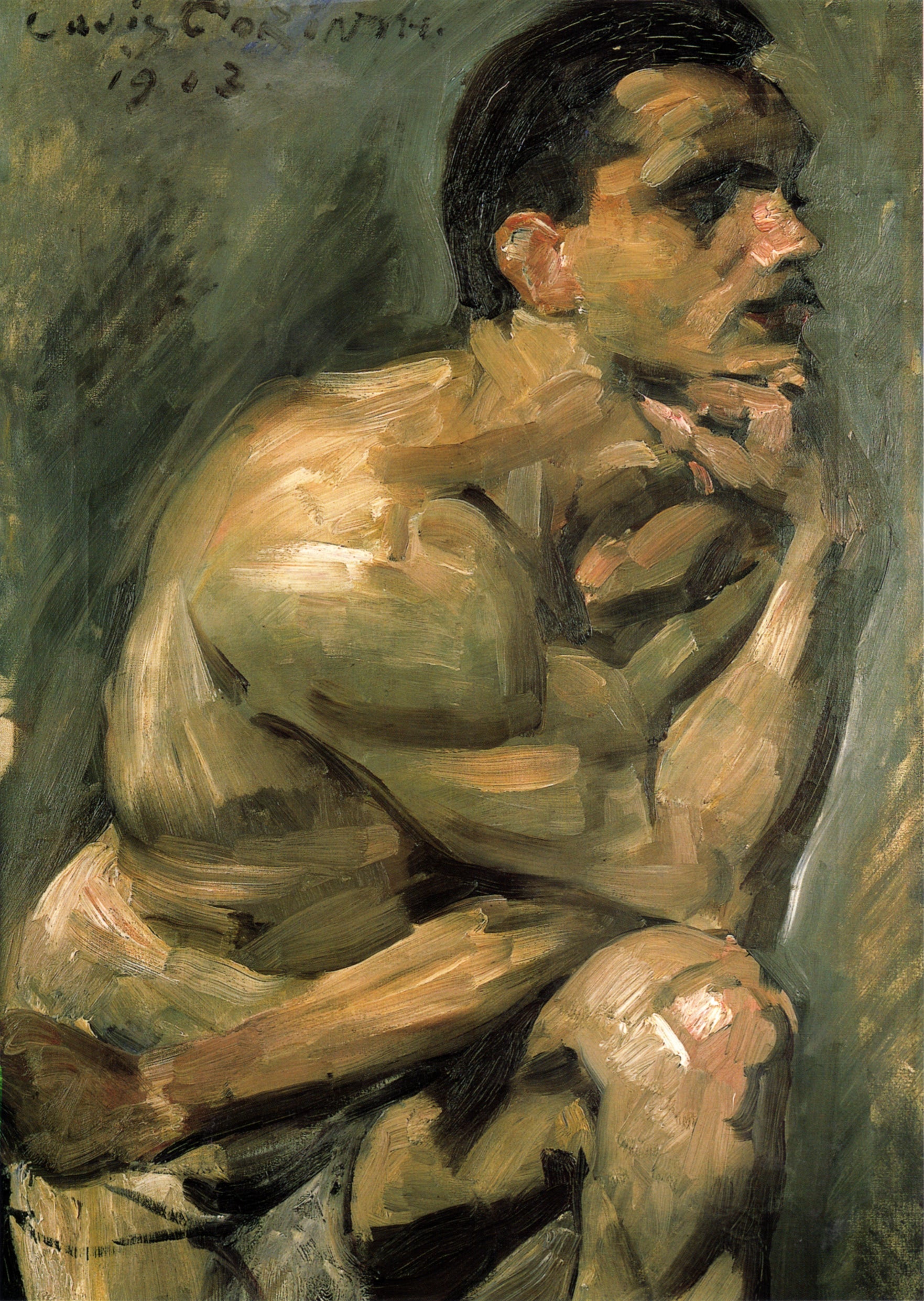 Männlicher Halbakt - Lovis Corinth
