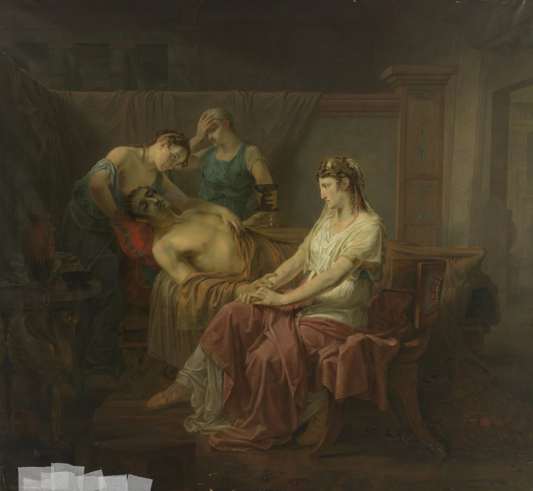 Marc Antoine, mortellement blessé, avec Cléopâtre - Louis Moritz