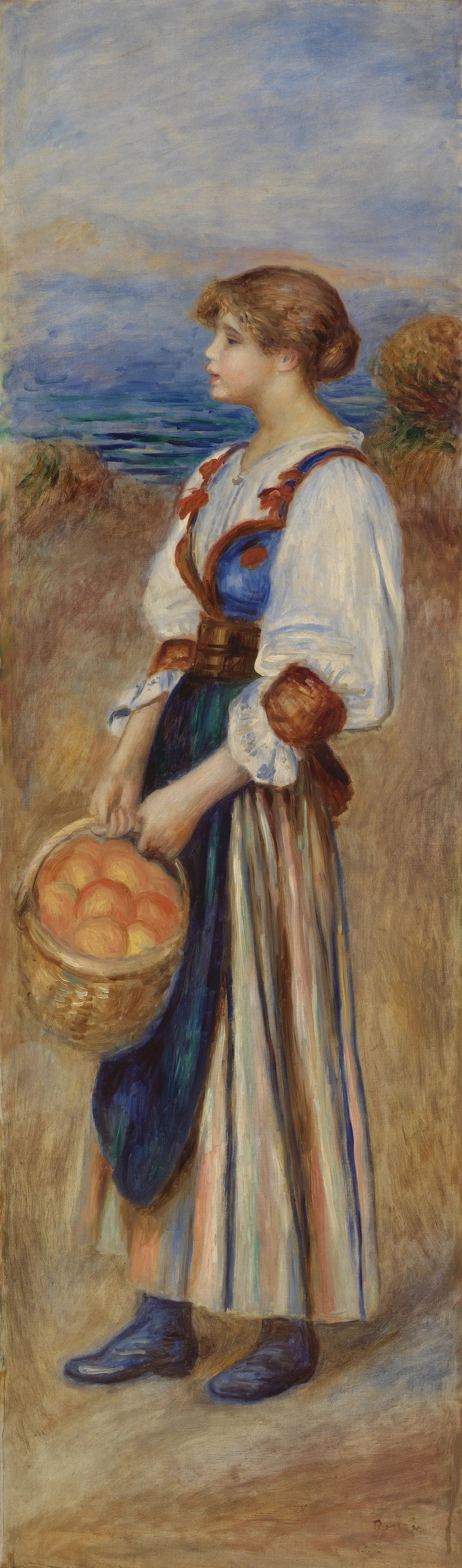 Marchande d’oranges, vers 1890, Pierre-Auguste Renoir – reproduction peinture à l’huile