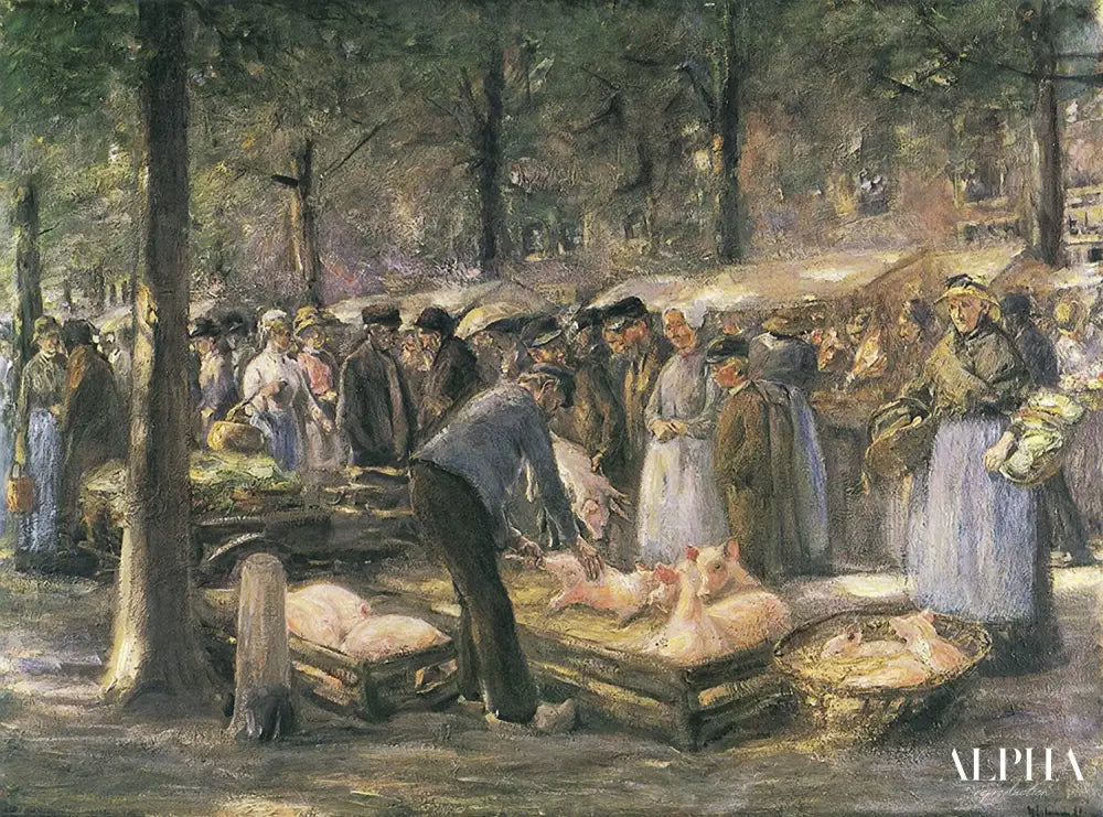 Marché porcin à Haarlem - Max Liebermann - Reproductions de tableaux et peintures haut de gamme