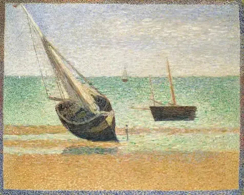 Marée basse à Grandcamp - Georges Seurat image 1 tableau peint à l’huile sur toile