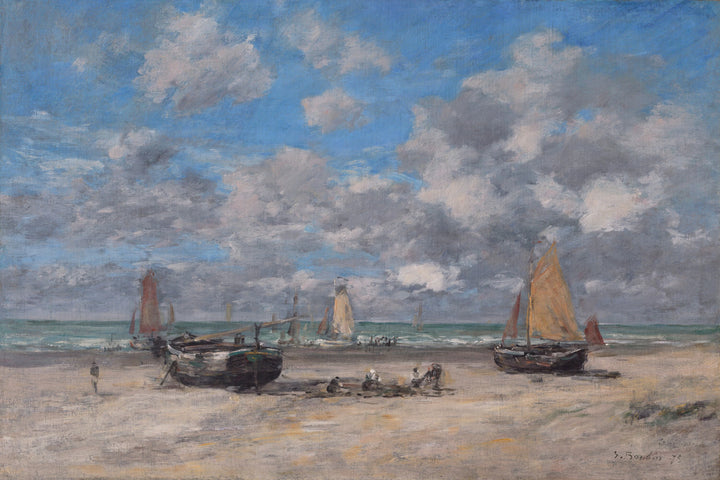 انخفاض المد في شيفينينجن - Eugène Boudin