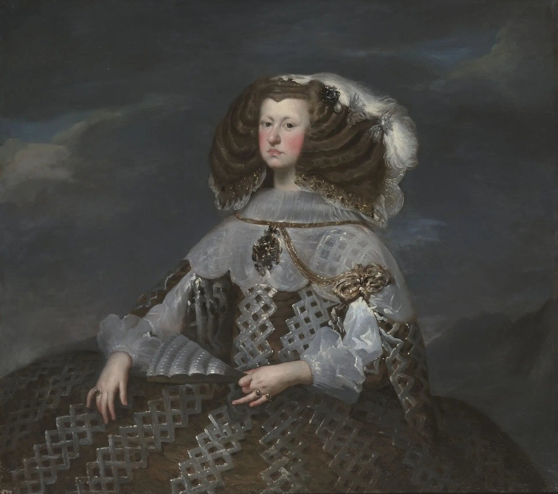 Marie-Anne d'Autriche, reine d'Espagne (1635-1696), régente - Diego Velázquez image 1 tableau peint à l’huile sur toile