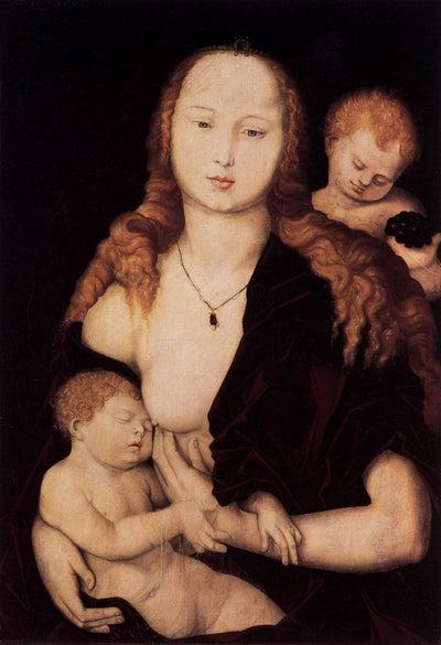 Marie avec l’Enfant Jésus et un ange - Hans Baldung Grien - Alpha Reproduction