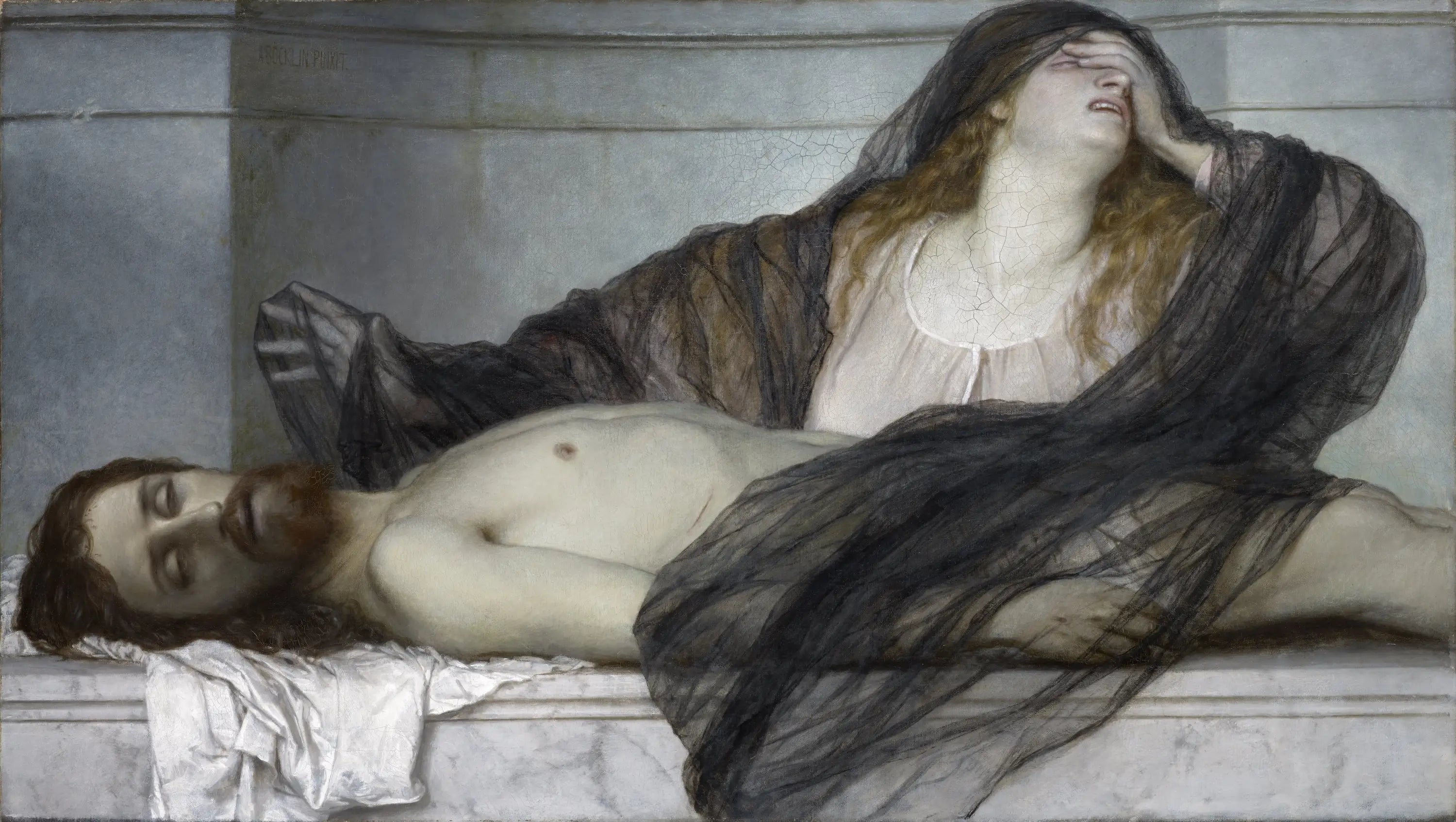 Marie-Madeleine pleurant le Christ mort - Arnold Böcklin - Alpha Reproduction