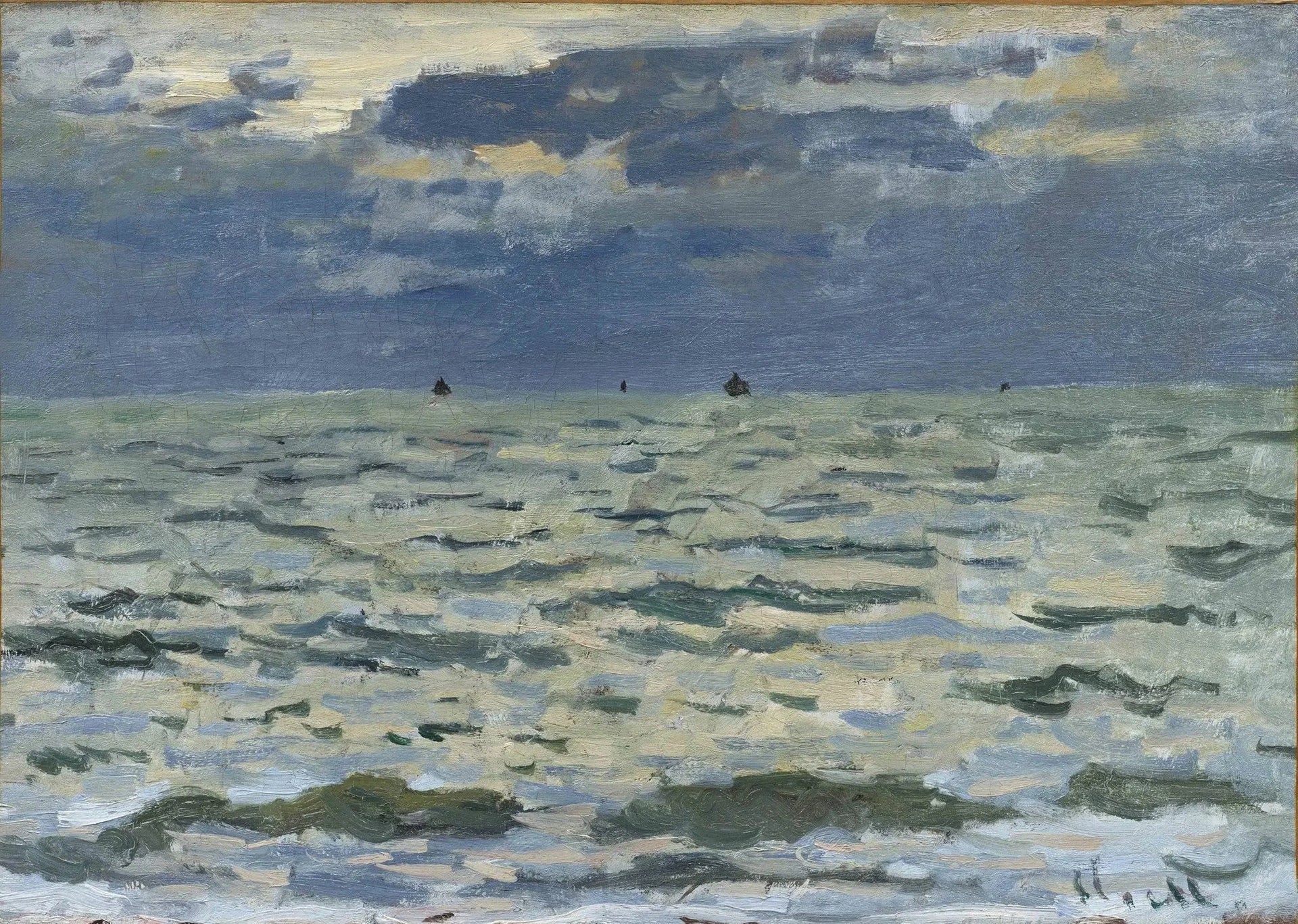 Marine, Le Havre W72 par Claude Monet, vers 1866, Ordrupgaard
