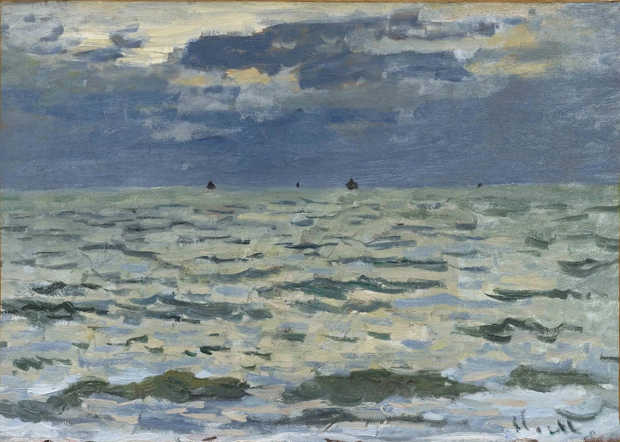 Marine, Le Havre W72 par Claude Monet, vers 1866, Ordrupgaard