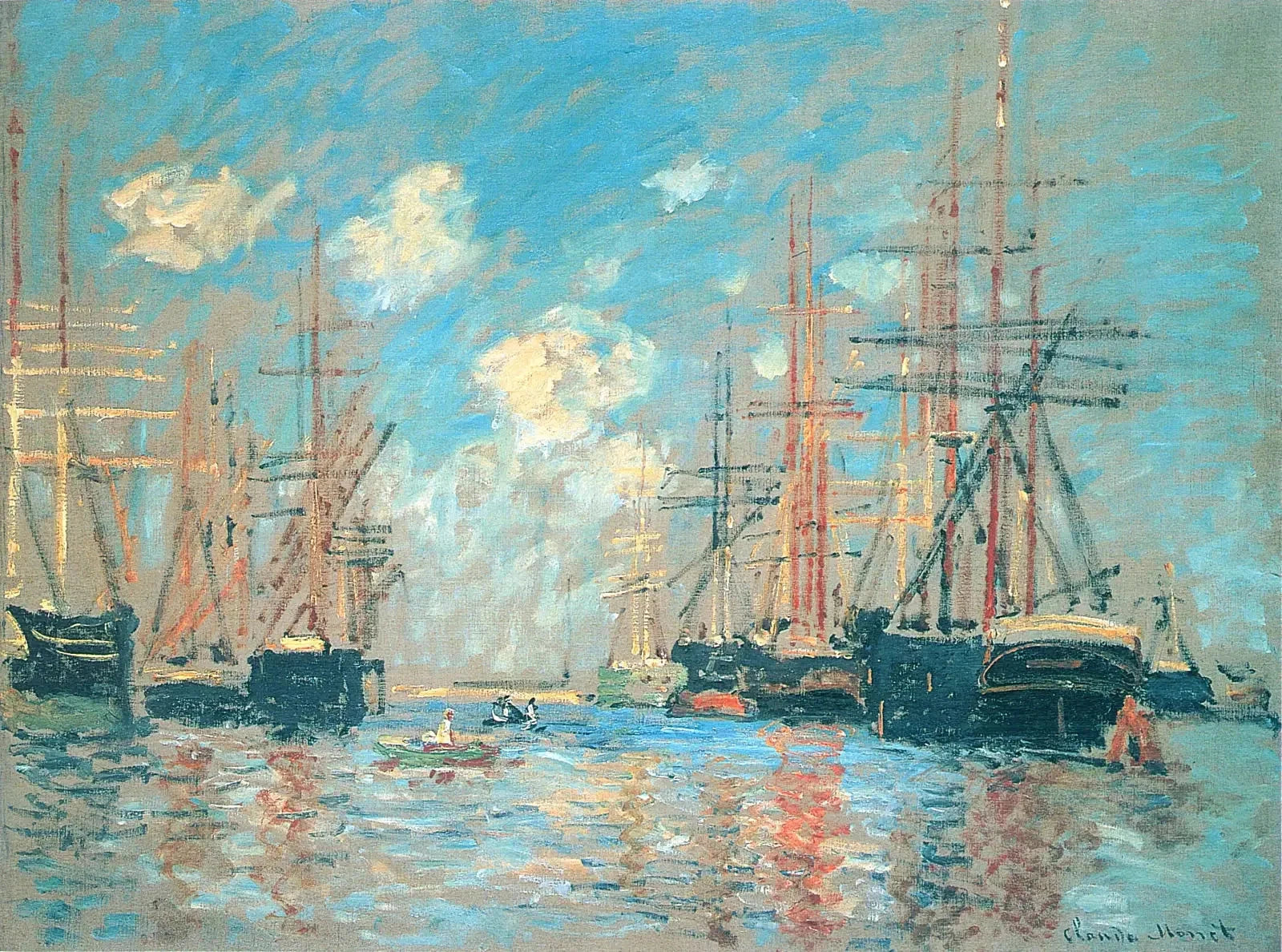 Marine, le Port d’Amsterdam W298 par Claude Monet, 1874, Yamazaki Mazak Museum of Art