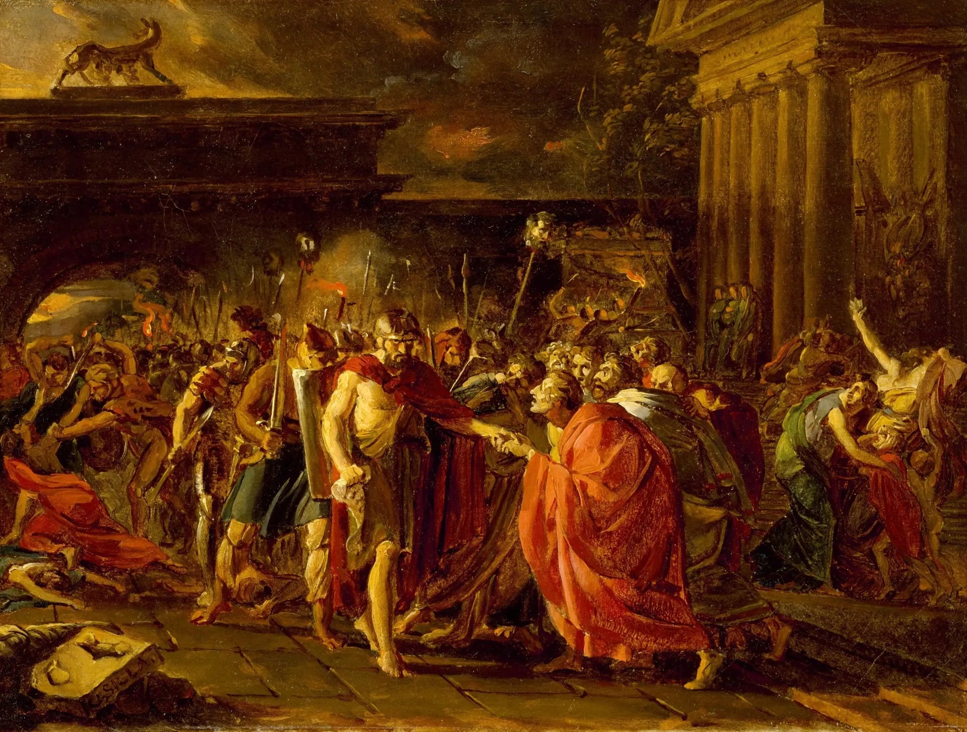 Marius de retour à Rome - François Gérard image 2 reproduction de peinture à l’huile