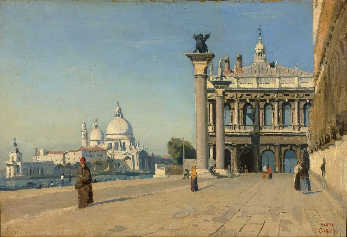 Matinée à Venise - Jean-Baptiste Camille Corot image 1 reproduction artisanale de tableau