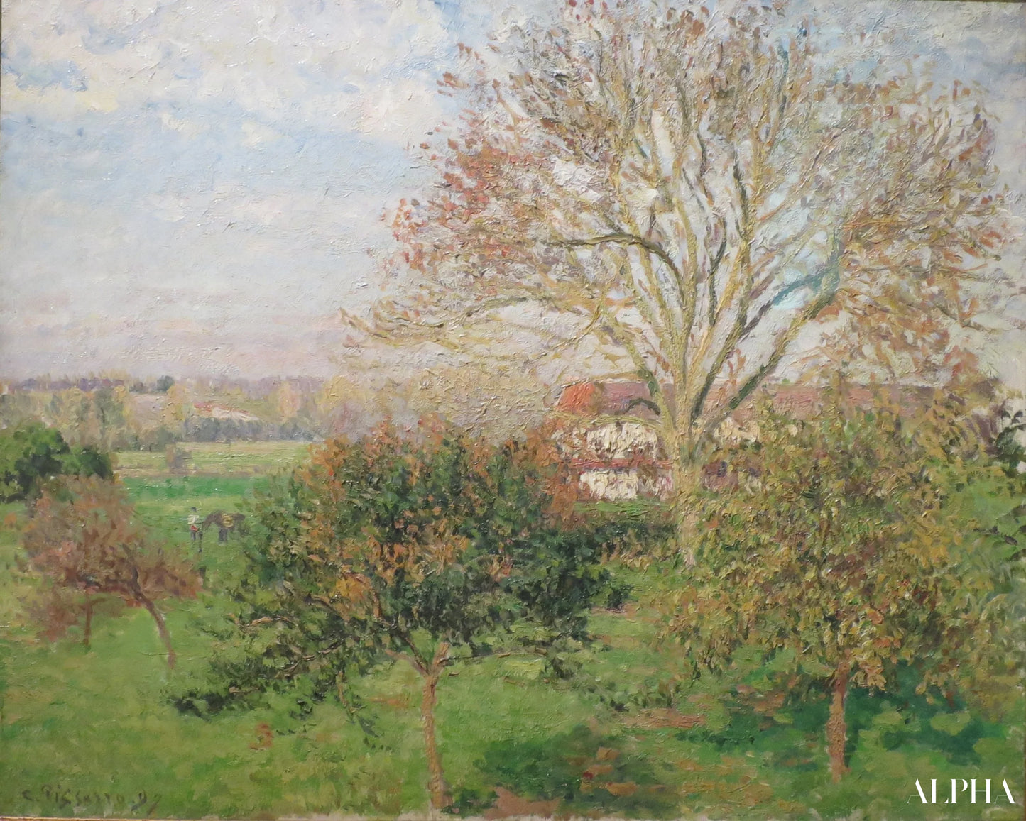 Matins d'automne à Eragny - Camille Pissarro - Reproductions de tableaux et peintures haut de gamme