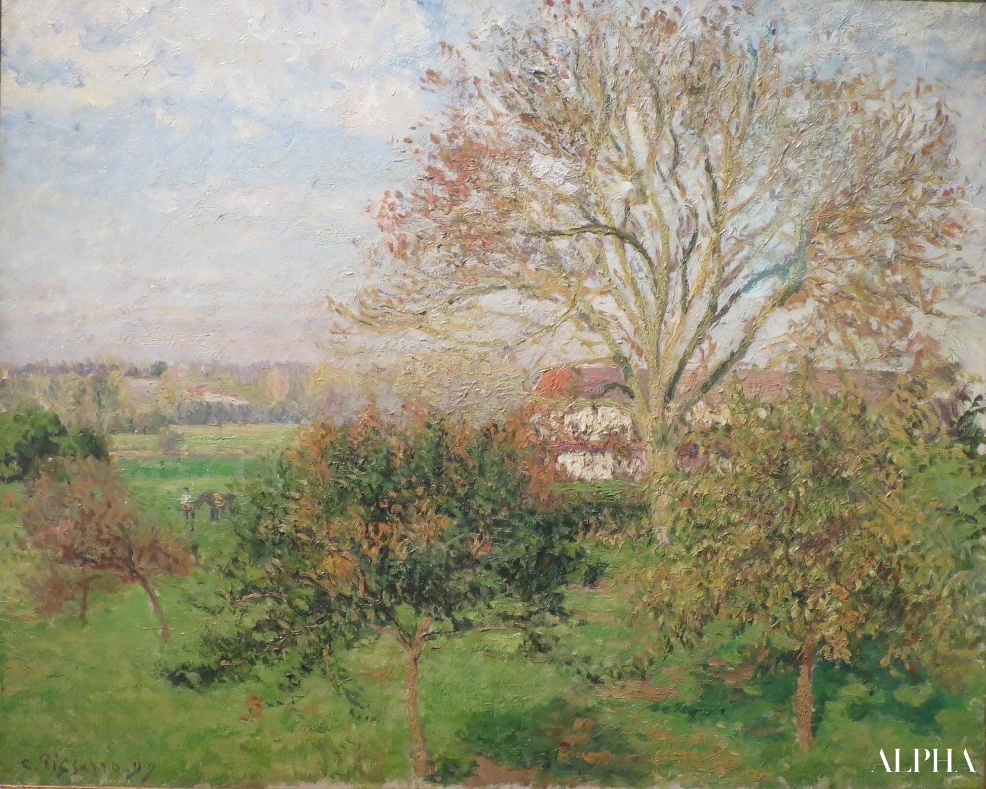 Matins d'automne à Eragny - Camille Pissarro - Reproductions de tableaux et peintures haut de gamme