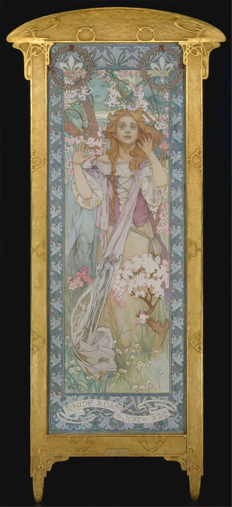 Maude Adams dans le rôle de Jeanne d'Arc - Alphonse Mucha image 1 reproduction réalisée par Alpha Reproduction