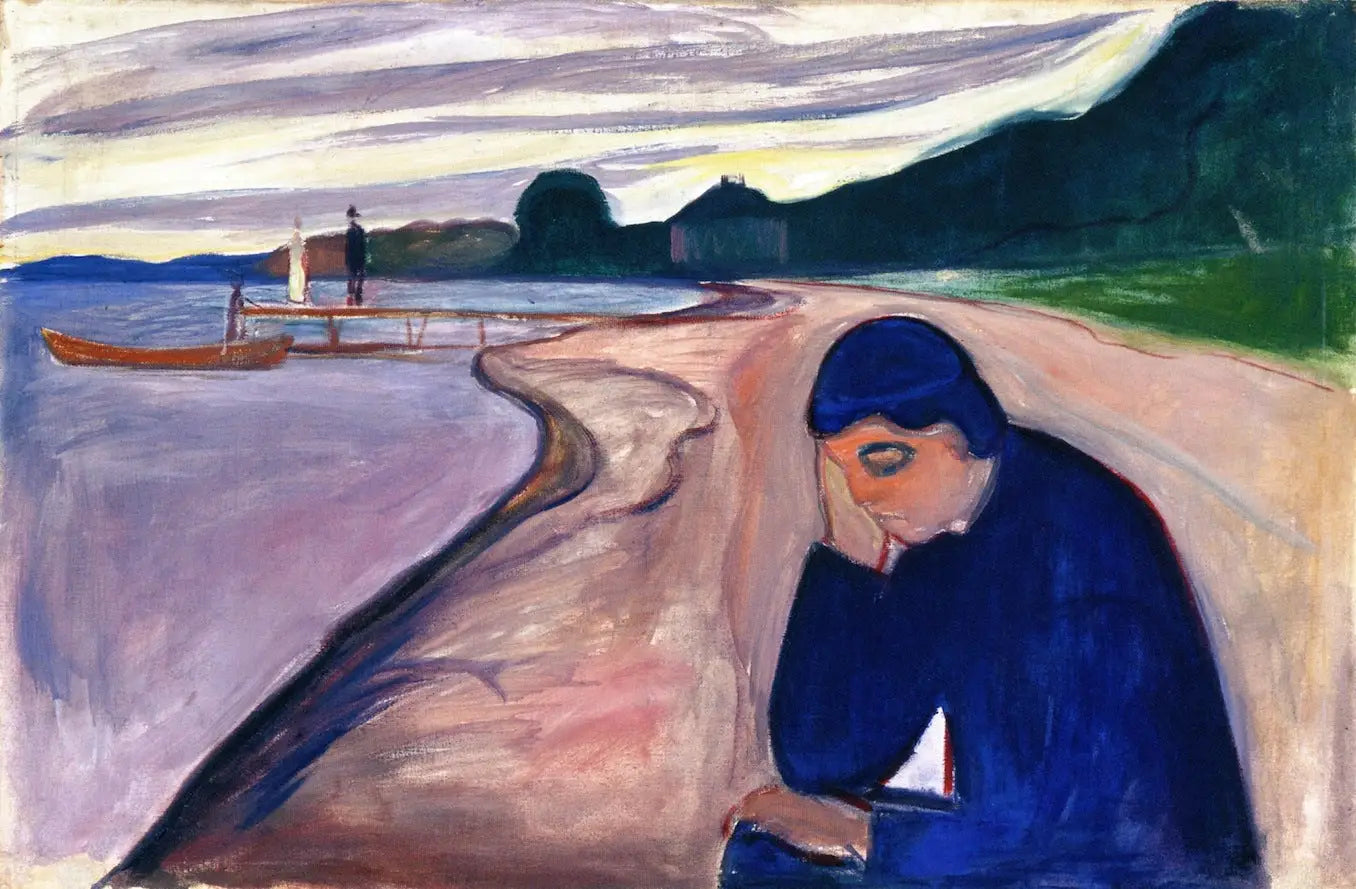 Mélancolie - Edvard Munch image 1 reproduction artisanale de tableau