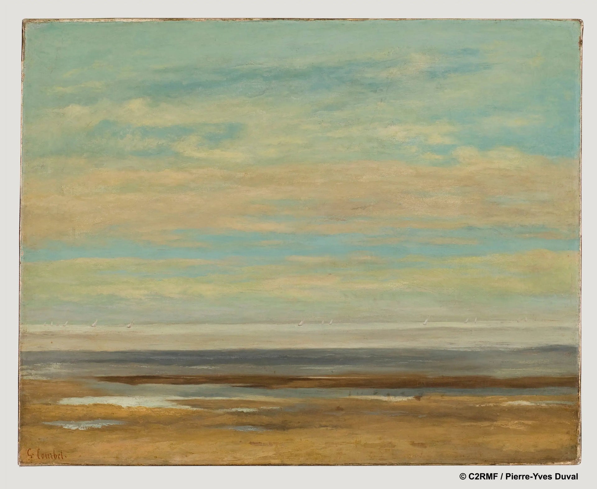 Mer calme à Palavas - Gustave Courbet image 1 tableau peint à l’huile sur toile