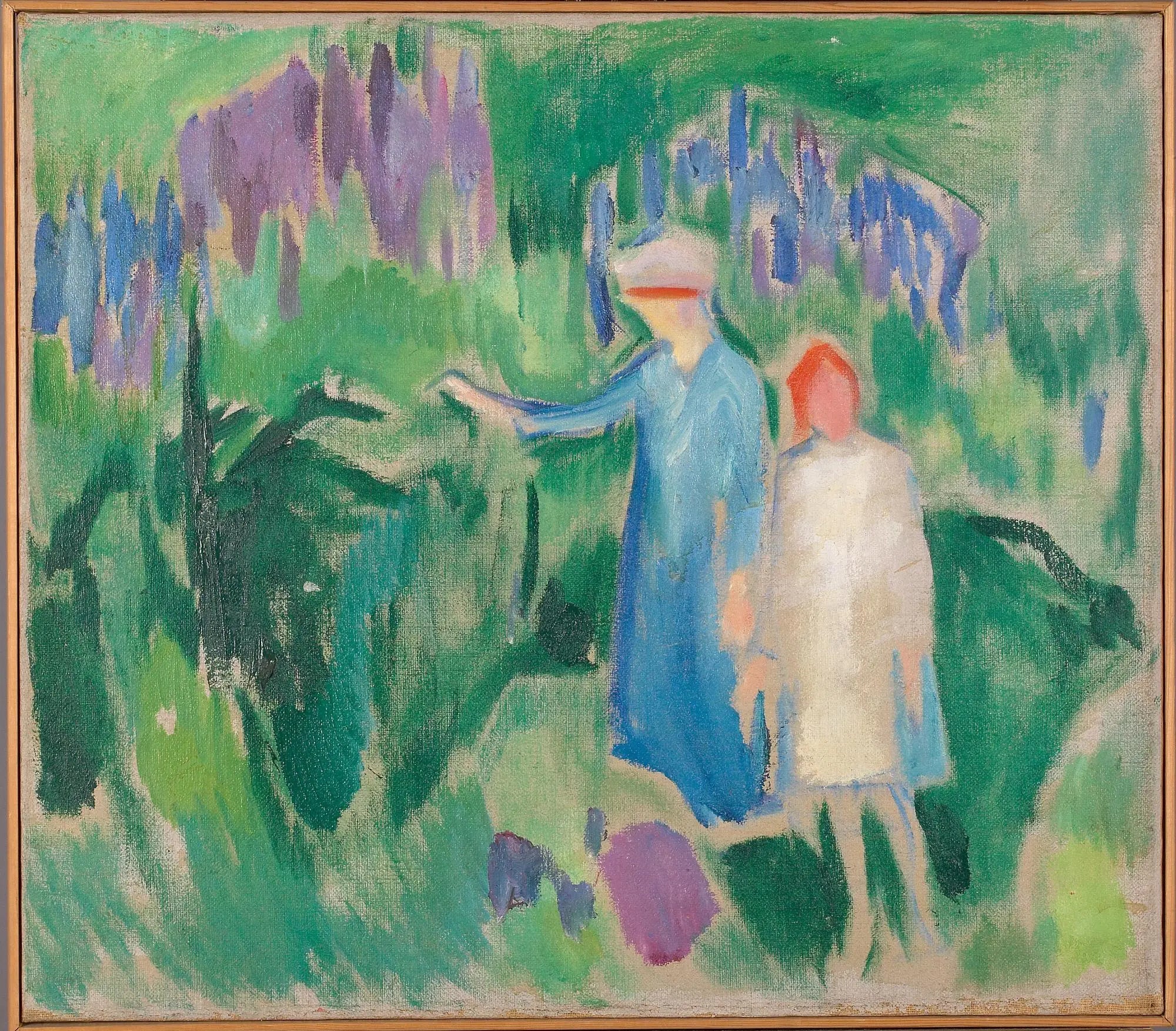 Reproduction du tableau « Mère et Fille au jardin - Edvard Munch » par Alpha Reproduction en peinture à l’huile