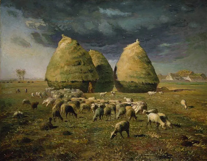 Meules de foin automne - Jean-François Millet - Alpha Reproduction
