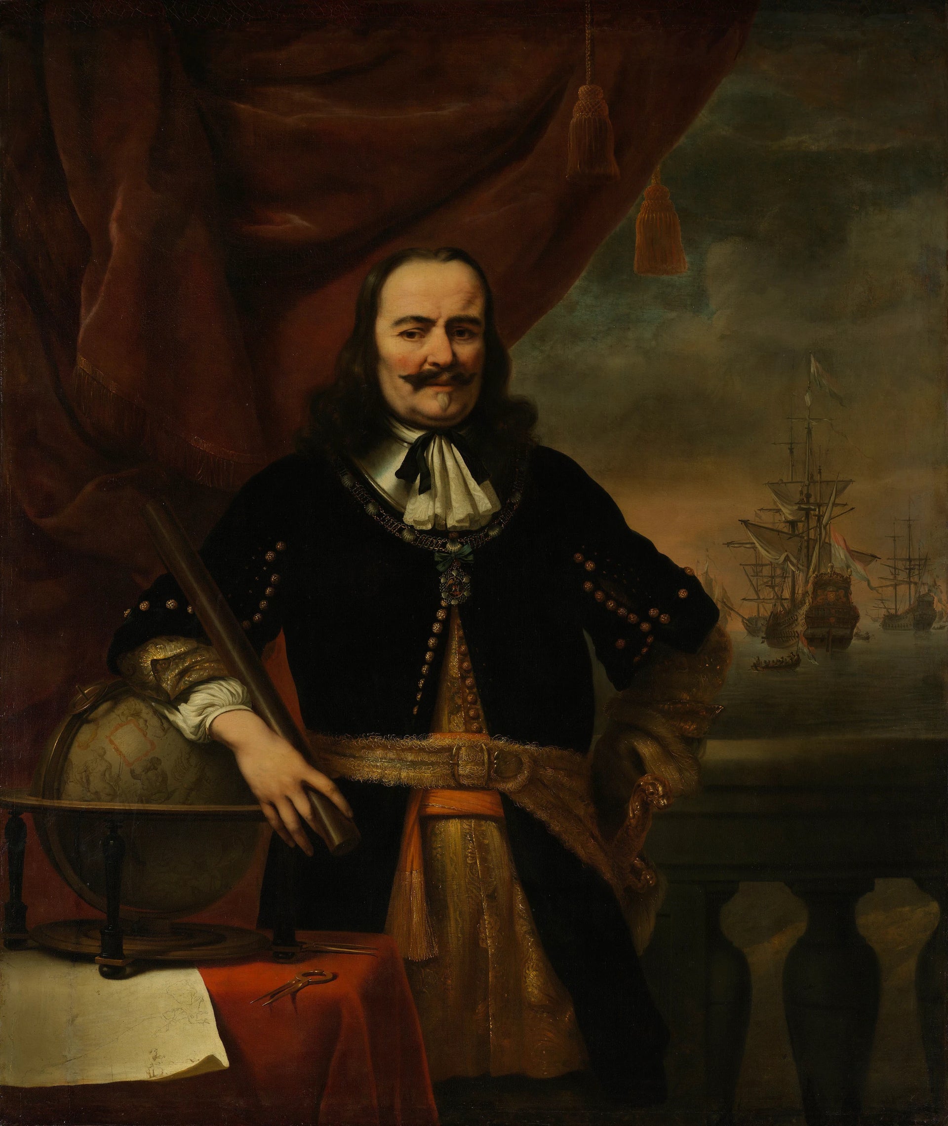 Michiel de Ruyter comme lieutenant-amiral - Ferdinand Bol