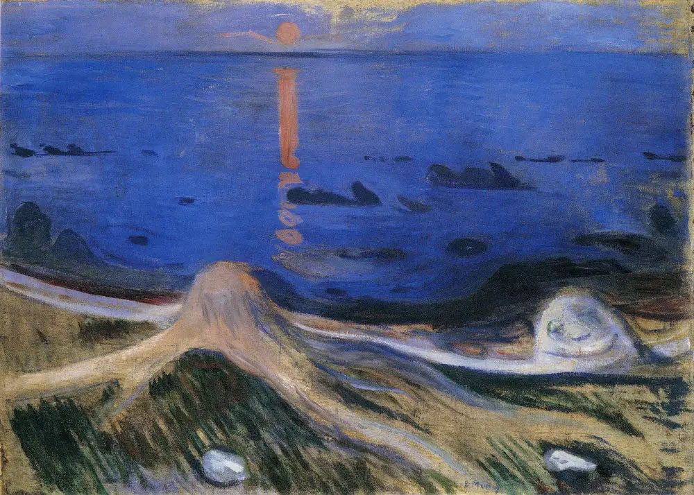 Mistère sur la berge - Edvard Munch image 1 tableau peint à l’huile sur toile