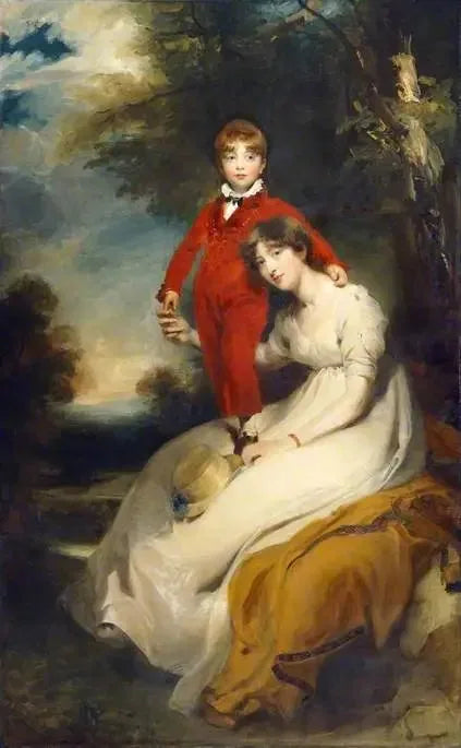 السيدة شارل ثيلوسون، née سابين روبارتس (1775-1814)، وابنها، شارل ثيلوسون (1797-1856) - توماس لورانس