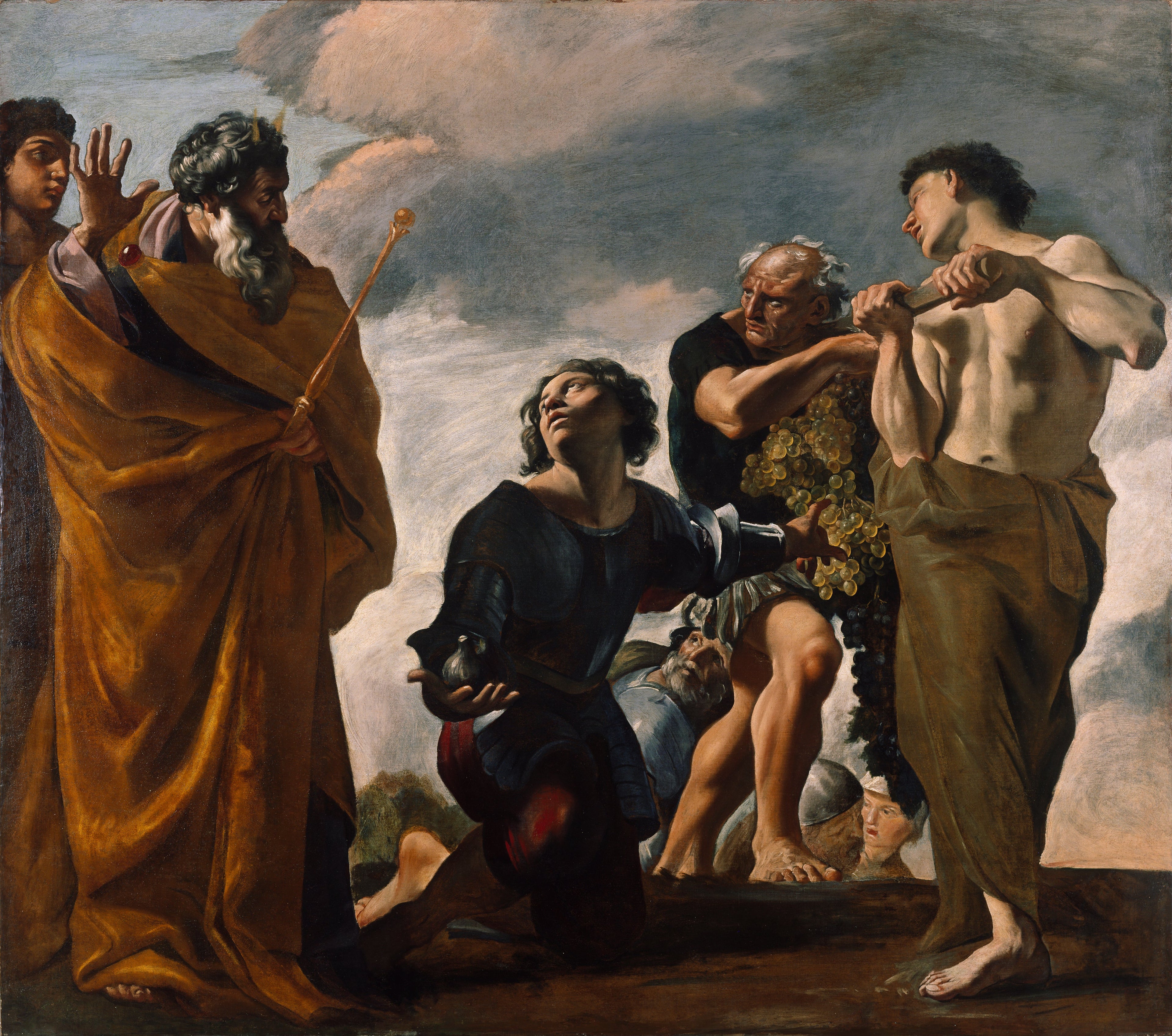 Moïse et les messagers de Canaan - Giovanni Lanfranco image 1 copie de tableau peinte à la main