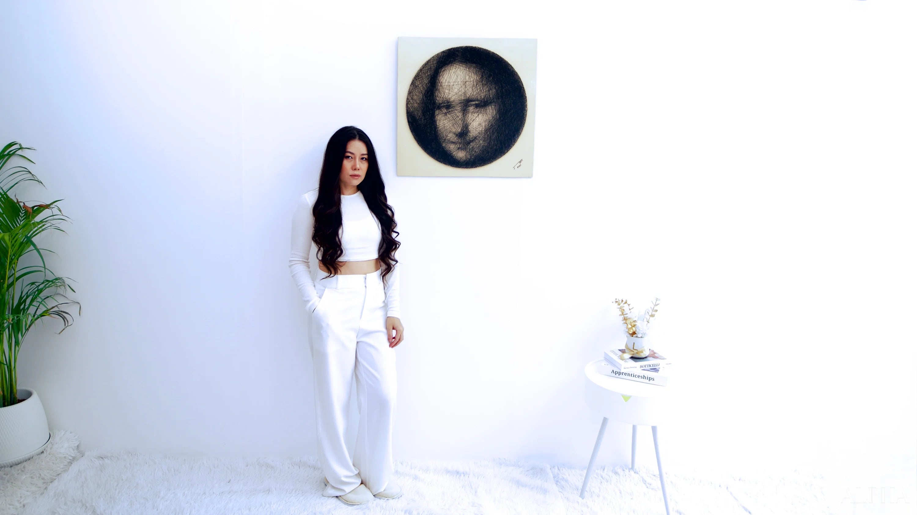 Mona Lisa String Art - Parida | 60 x 60 cm Reproductions de tableaux à la peinture à l’huile