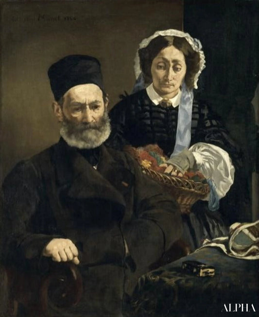 Monsieur et Madame Auguste Manet - Edouard Manet - Reproductions de tableaux et peintures haut de gamme