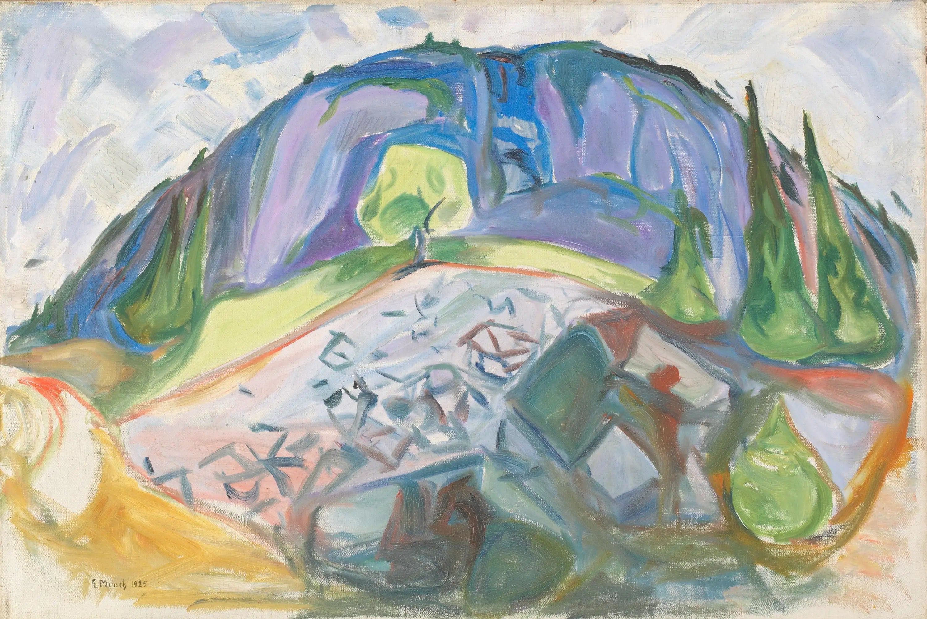 Reproduction du tableau « Montagnes - Edvard Munch » par Alpha Reproduction en peinture à l’huile