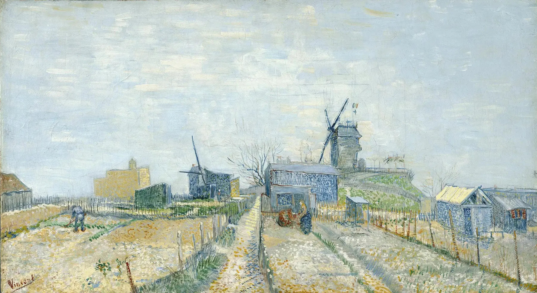 Montmartre : moulins et potagers - Vincent van Gogh image 1 tableau peint à l’huile sur toile