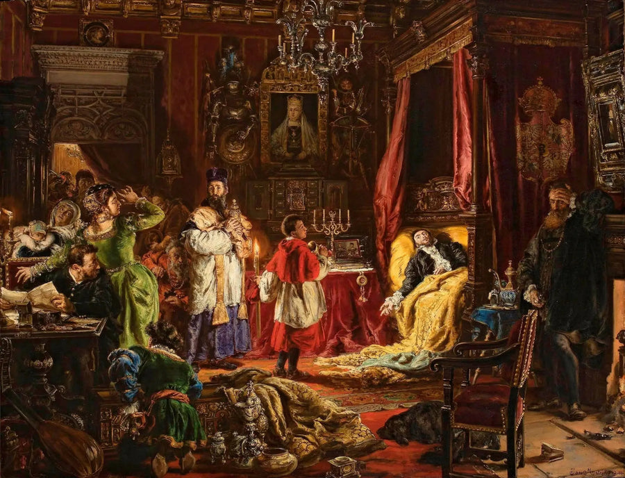 وفاة سيجموند أوغسطس في كنيشين عام 1572 - يان ماتييو