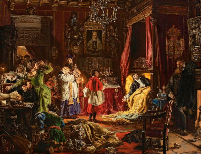 وفاة سيجموند أوغسطس في كنيشين عام 1572 - يان ماتييو