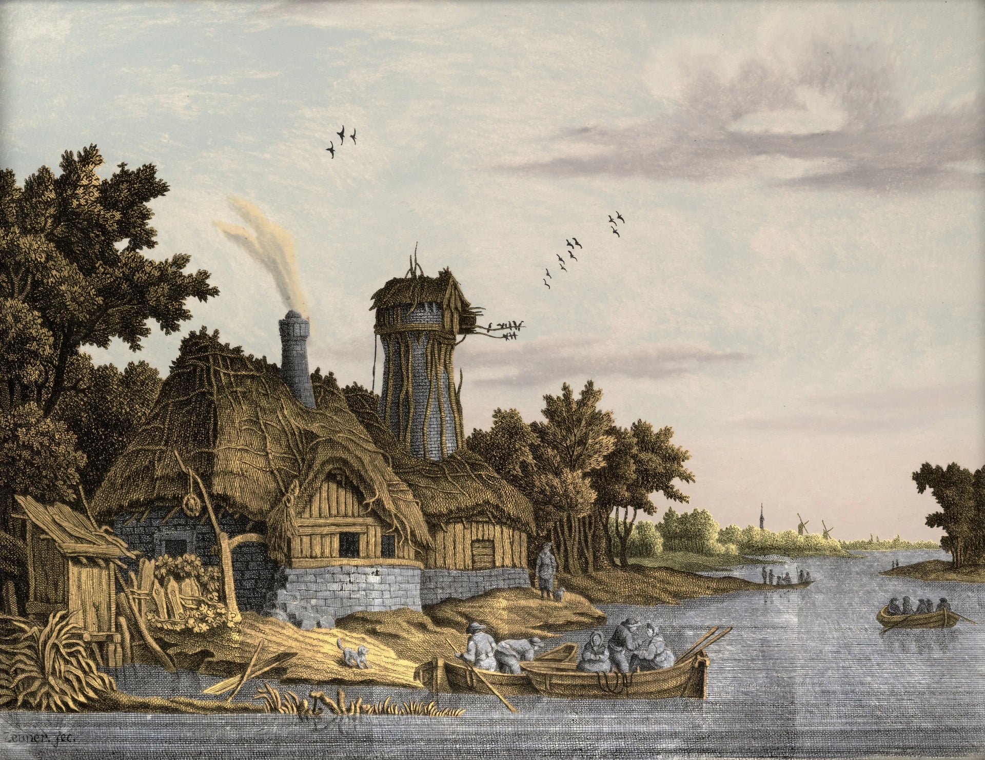 Moulin au bord d'une rivière - Jonas Zeuner