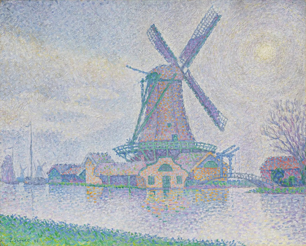 Reproduction du tableau « Moulin d'Edam - Paul Signac » par Alpha Reproduction en peinture à l’huile