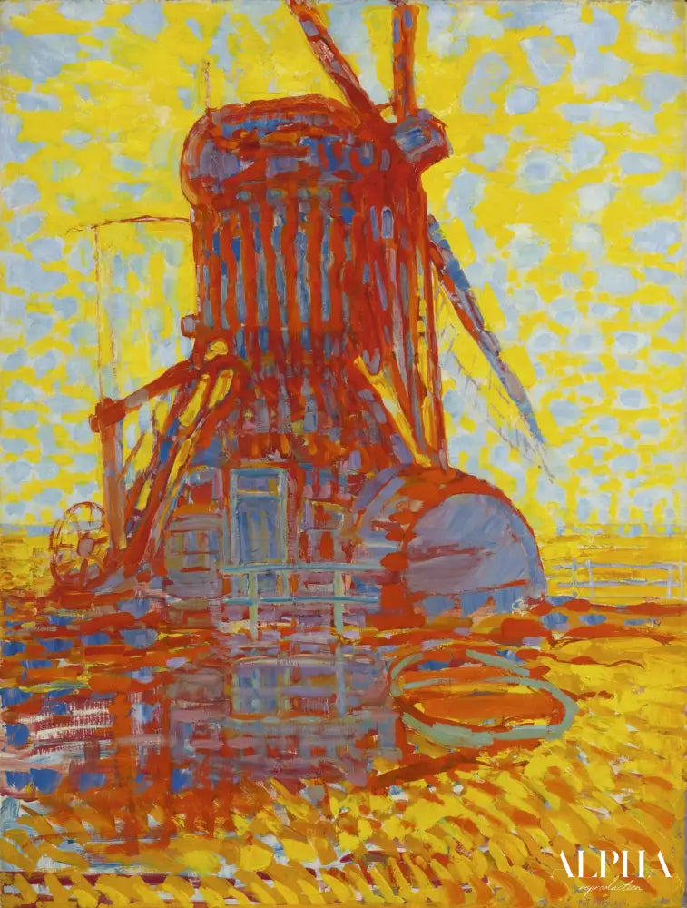 Moulin dans la lumière du soleil - Mondrian - Reproductions de tableaux et peintures haut de gamme