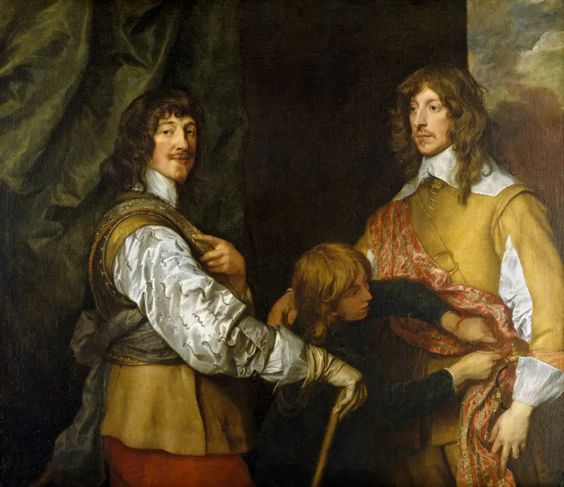 مونتجوي بلونت، الأول كونت نيوبورت (1597-1665)، اللورد جورج غورينج (1608-1657) وخادم - أنطوني فان دايك