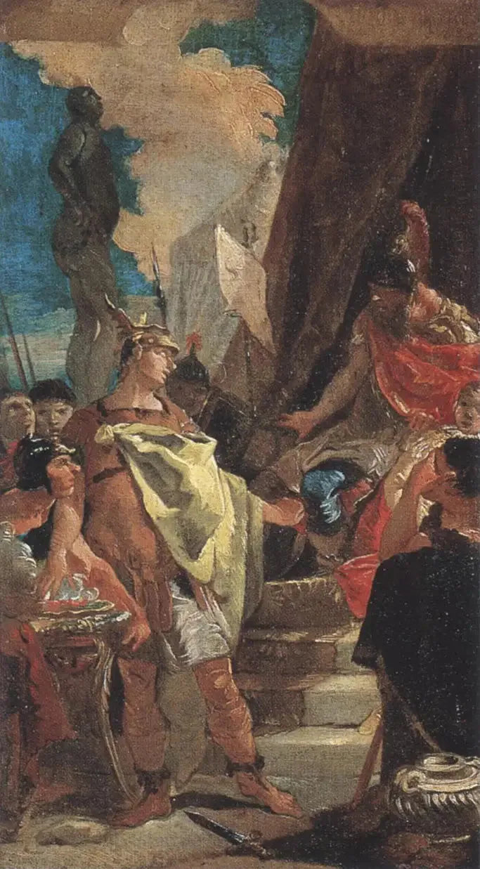 Mucius Scaevola et Porsenna - Giovanni Battista Tiepolo image 1 copie de tableau peinte à la main