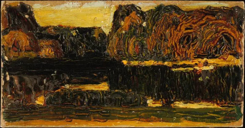 Munich, jardin anglais (Lac et Canot) - Vassily Kandinsky image 1 copie de tableau peinte à la main