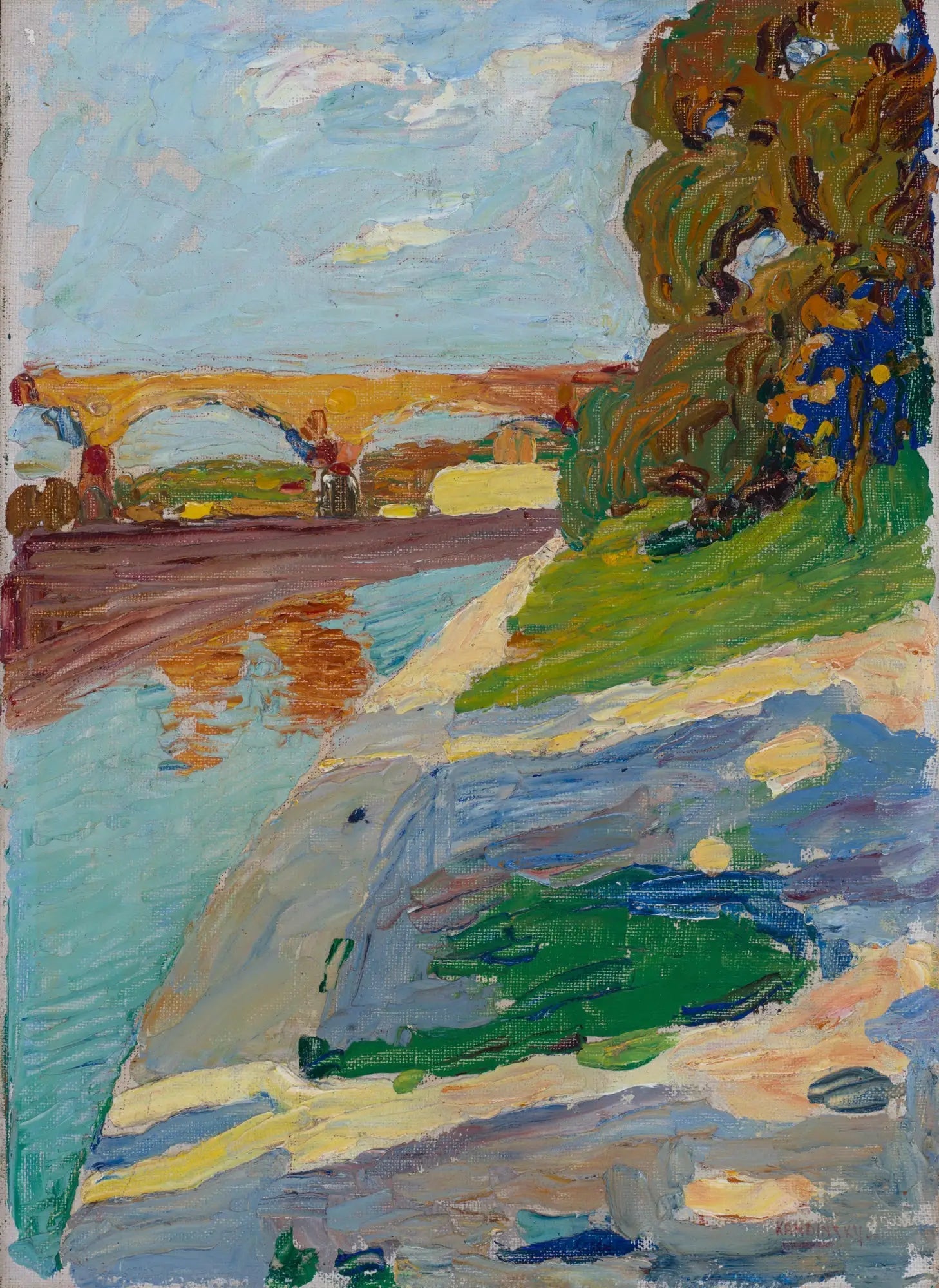 Munich - L'Isar - Vassily Kandinsky image 1 reproduction de peinture à l’huile