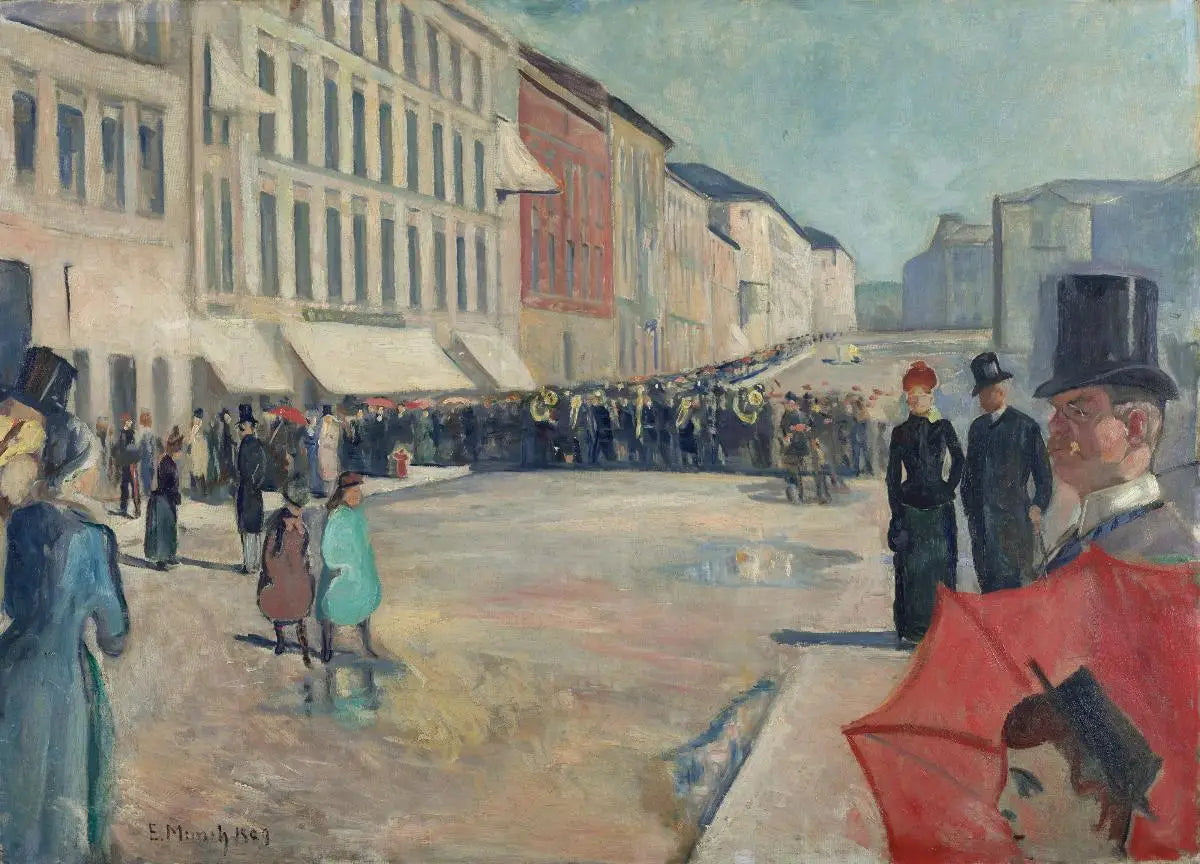 Musique sur Karl Johan - Edvard Munch image 1 reproduction réalisée par Alpha Reproduction