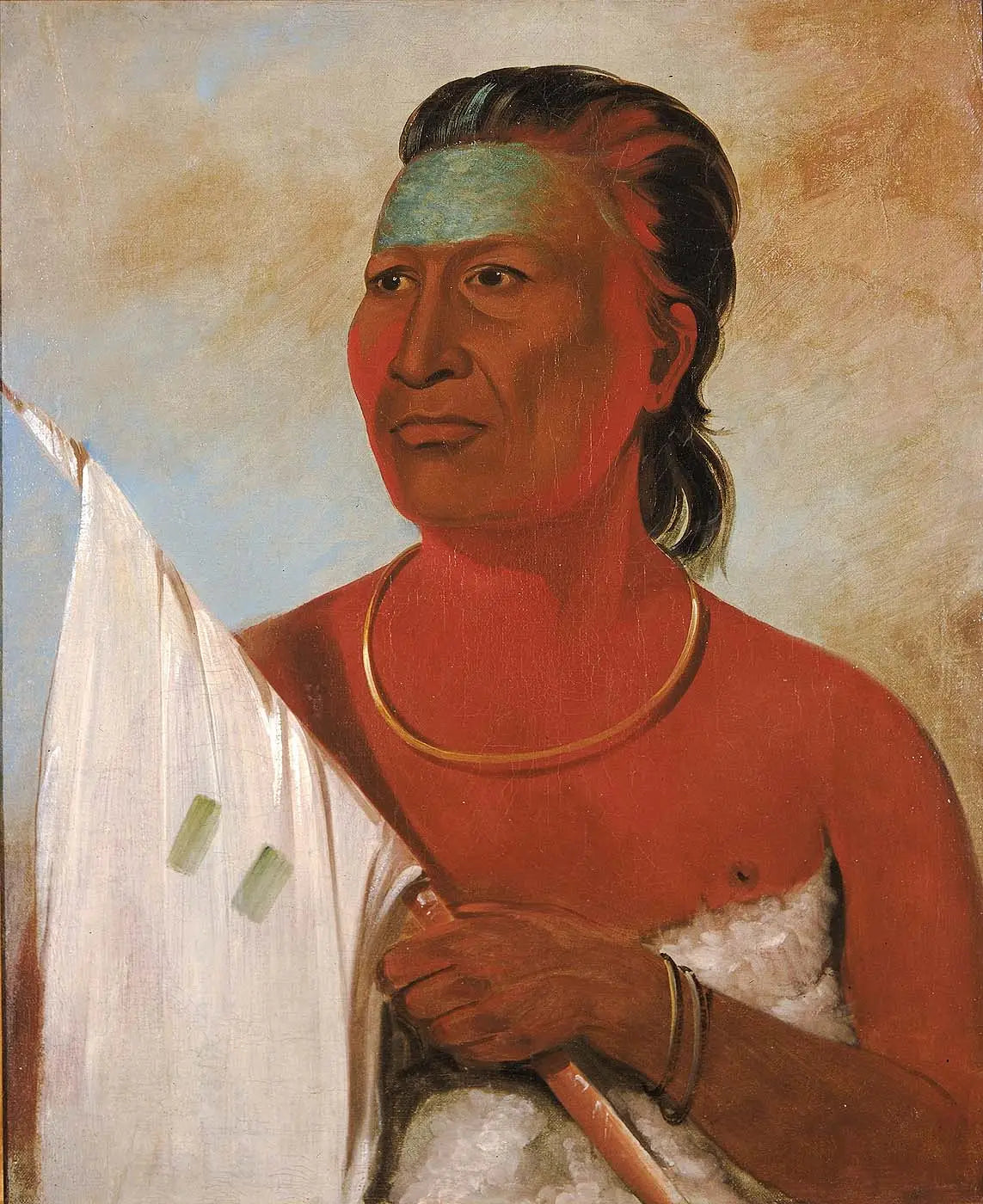 Náh-pope Soup conseiller de Black Hawk - George Catlin - Alpha Reproduction