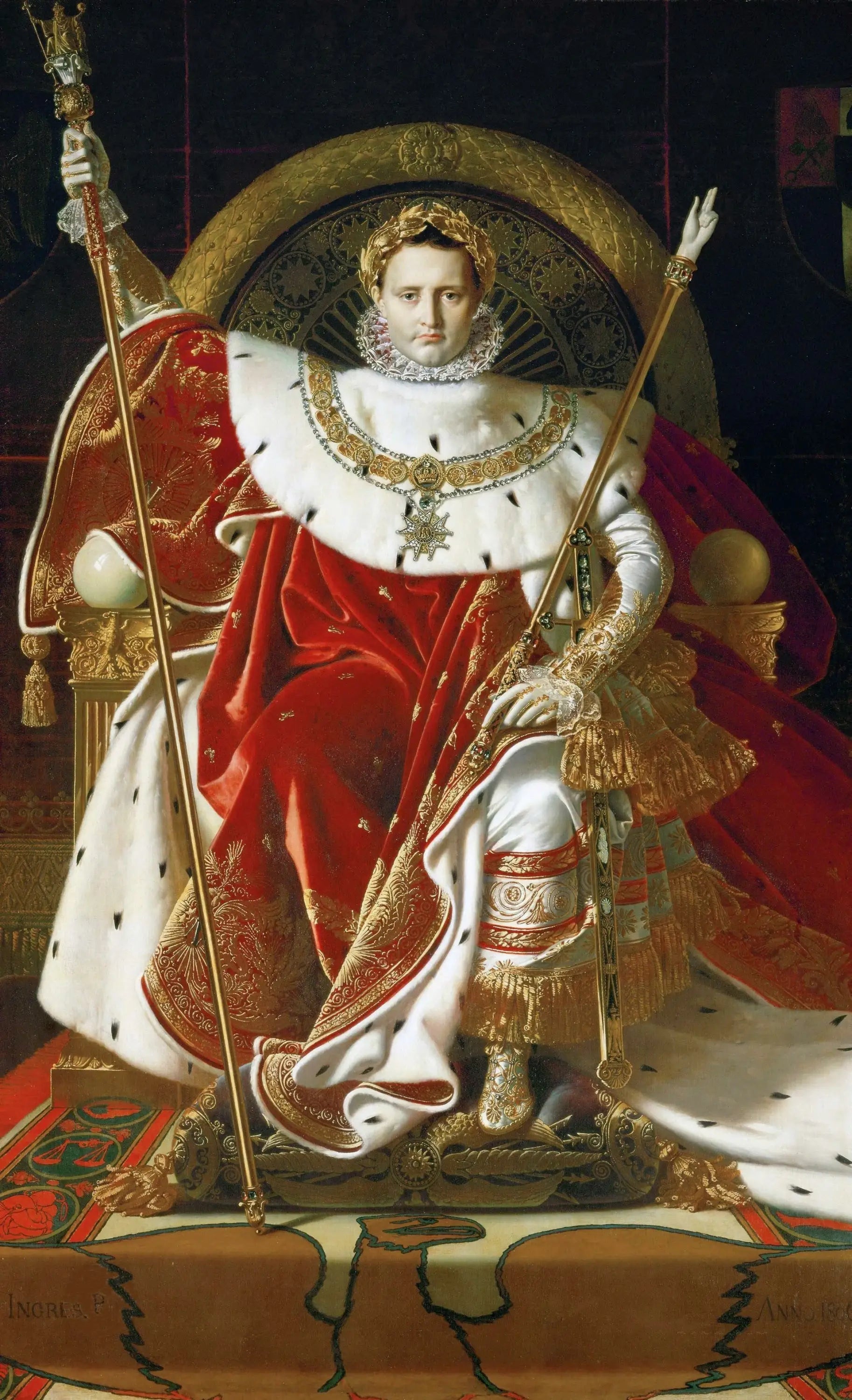 Napoléon Ier sur le trône impérial - Jean-Auguste-Dominique Ingres - Alpha Reproduction