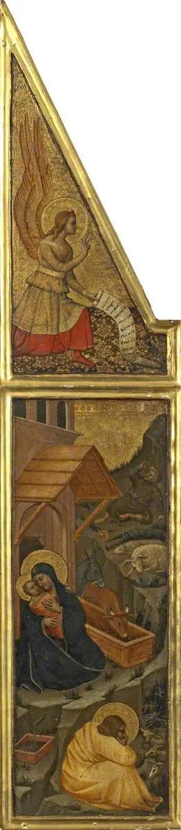 ميلاد مع الملاك لإعلان البشارة (ثلاثي، اللوح الأيسر) - ناردو دي تشيوني