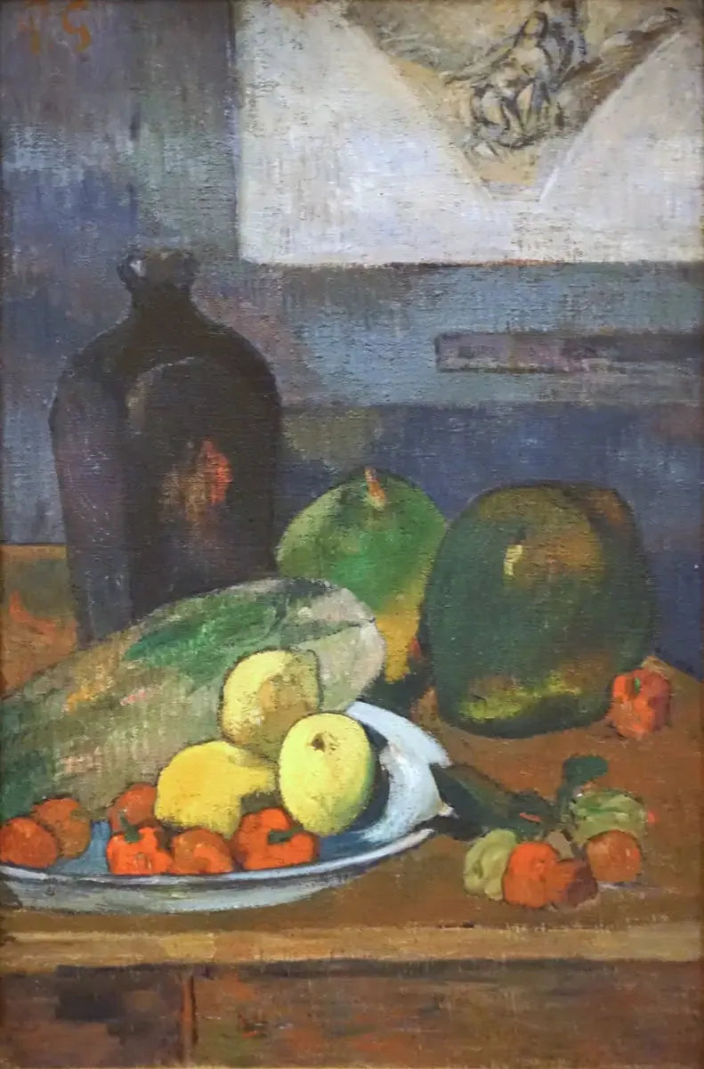 طبيعة صامتة على رسم تخطيطي لدلacroix - بول غوغان
