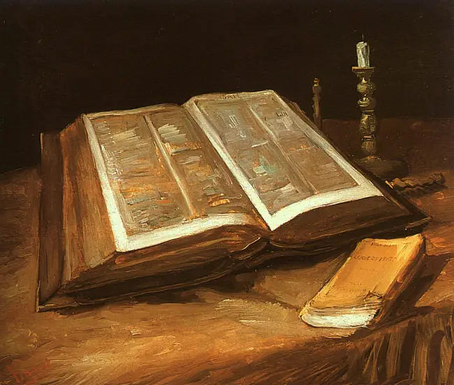 طبيعة صامتة مع الكتاب المقدس - فينسنت فان جوخ