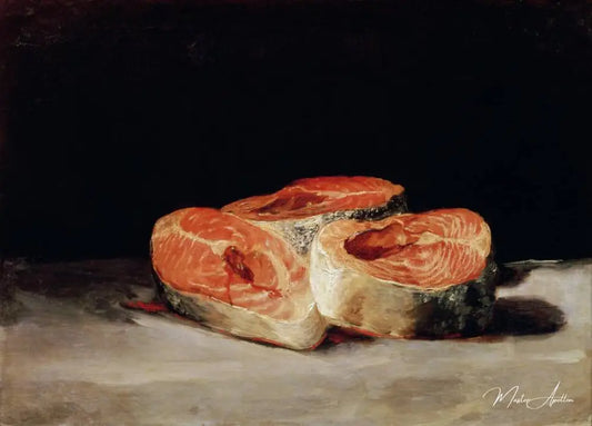 Nature morte avec saumon - Francisco de Goya - Reproductions de tableaux et peintures haut de gamme