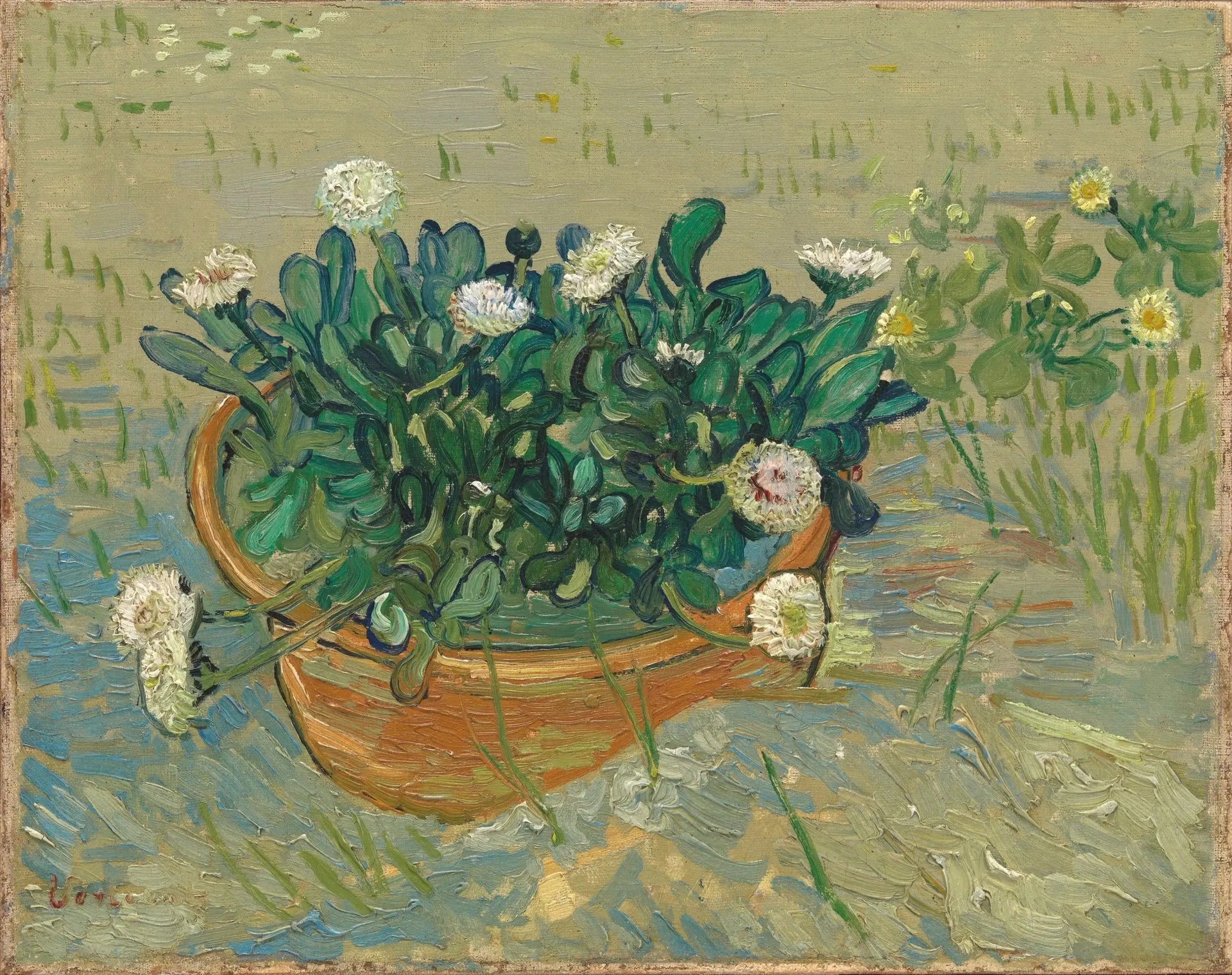 Nature morte : bol aux marguerites - Vincent van Gogh image 1 reproduction d’œuvre d’art à l’huile