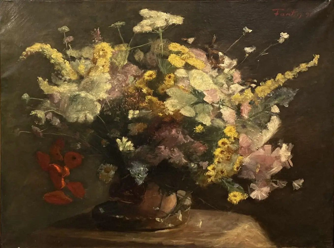 Nature morte: fleurs veloutées - Henri Fantin-Latour - Alpha Reproduction