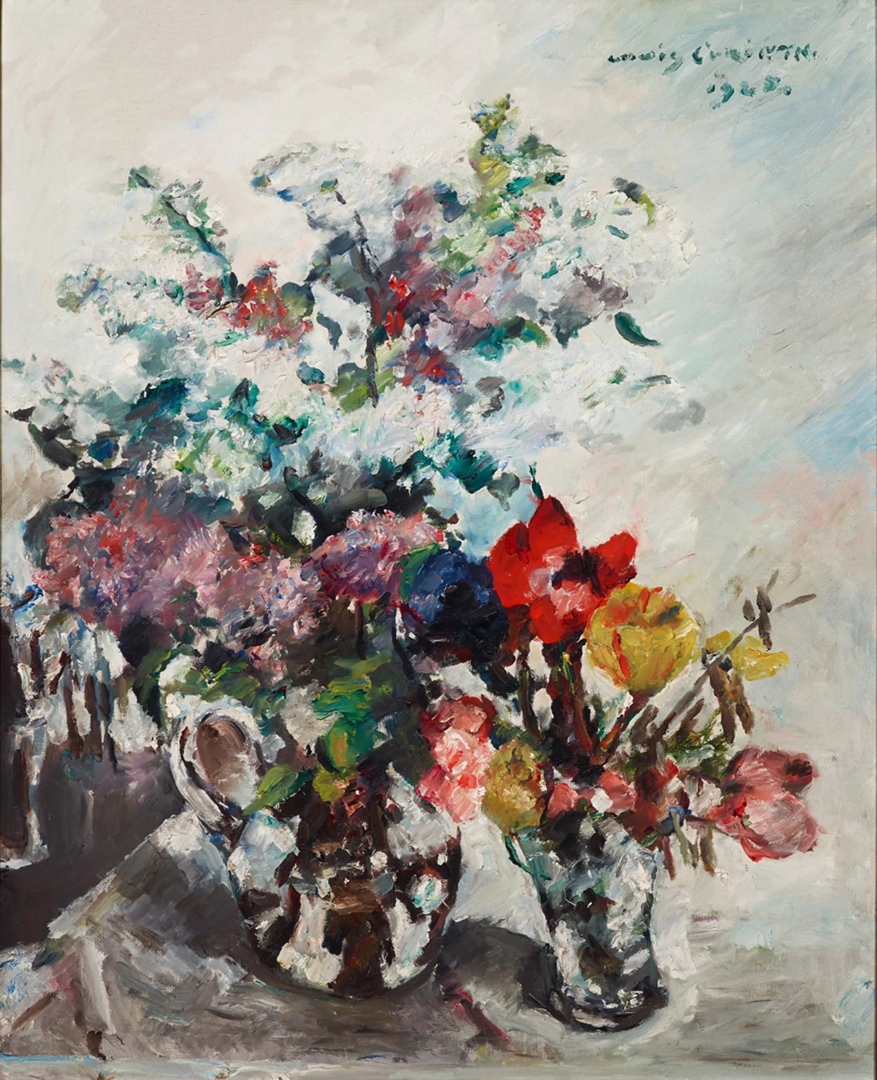 Nature morte florale avec lilas et anémones - Lovis Corinth image 1 copie de tableau peinte à la main